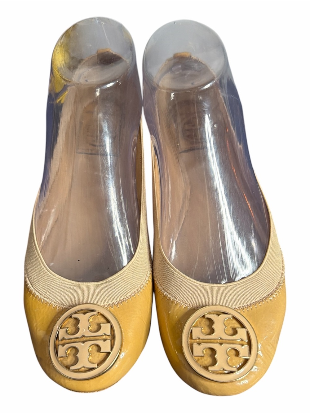Tory Burch Yellow Reva Patent Leather Ballet Flats size 5 m